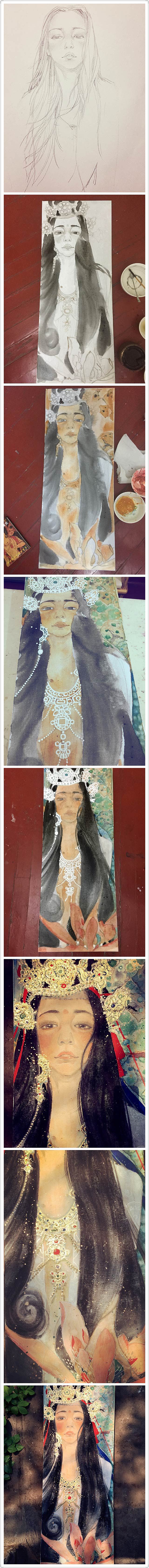 【新岩彩·尼泊尔公主】浅谈赏画的四个境界