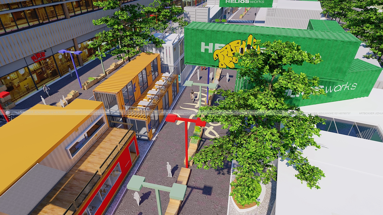 集装箱文创园 I 工业风集装箱创意商业街_上海集装客（图ZMjA3NzYwNzEy） - 建筑设计 - 站酷设计师集装客原创素材 - 站酷ZCOOL