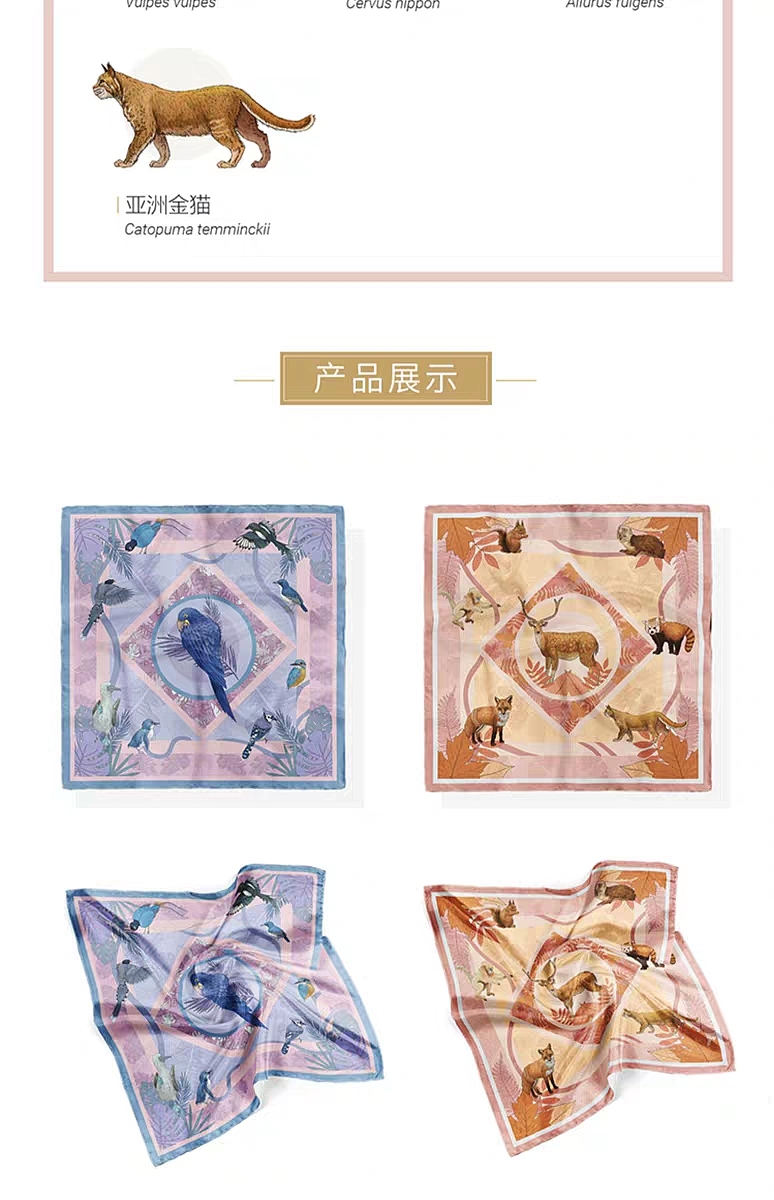 yueshao&[果壳科技】品牌插画丝巾设计