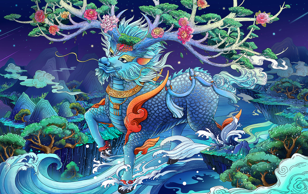 麒麟（图ZMjU1NjEwOTA0） - 商业插画 - 站酷设计师货不假原创素材 - 站酷ZCOOL
