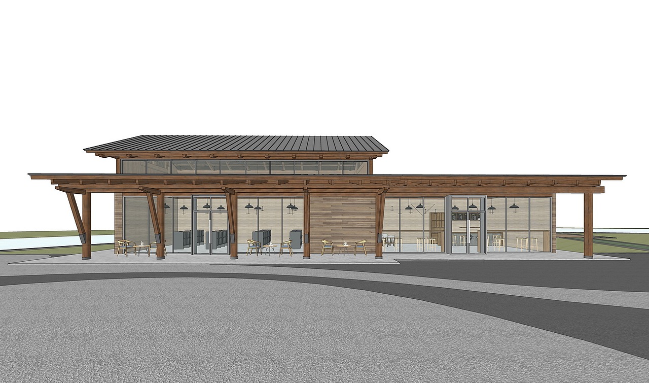 游客服务中心驿站SU模型下载