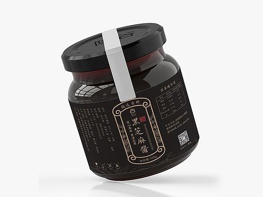 酱类-核桃酱、白芝麻将、黑芝麻瓶贴、芝麻花生酱瓶贴