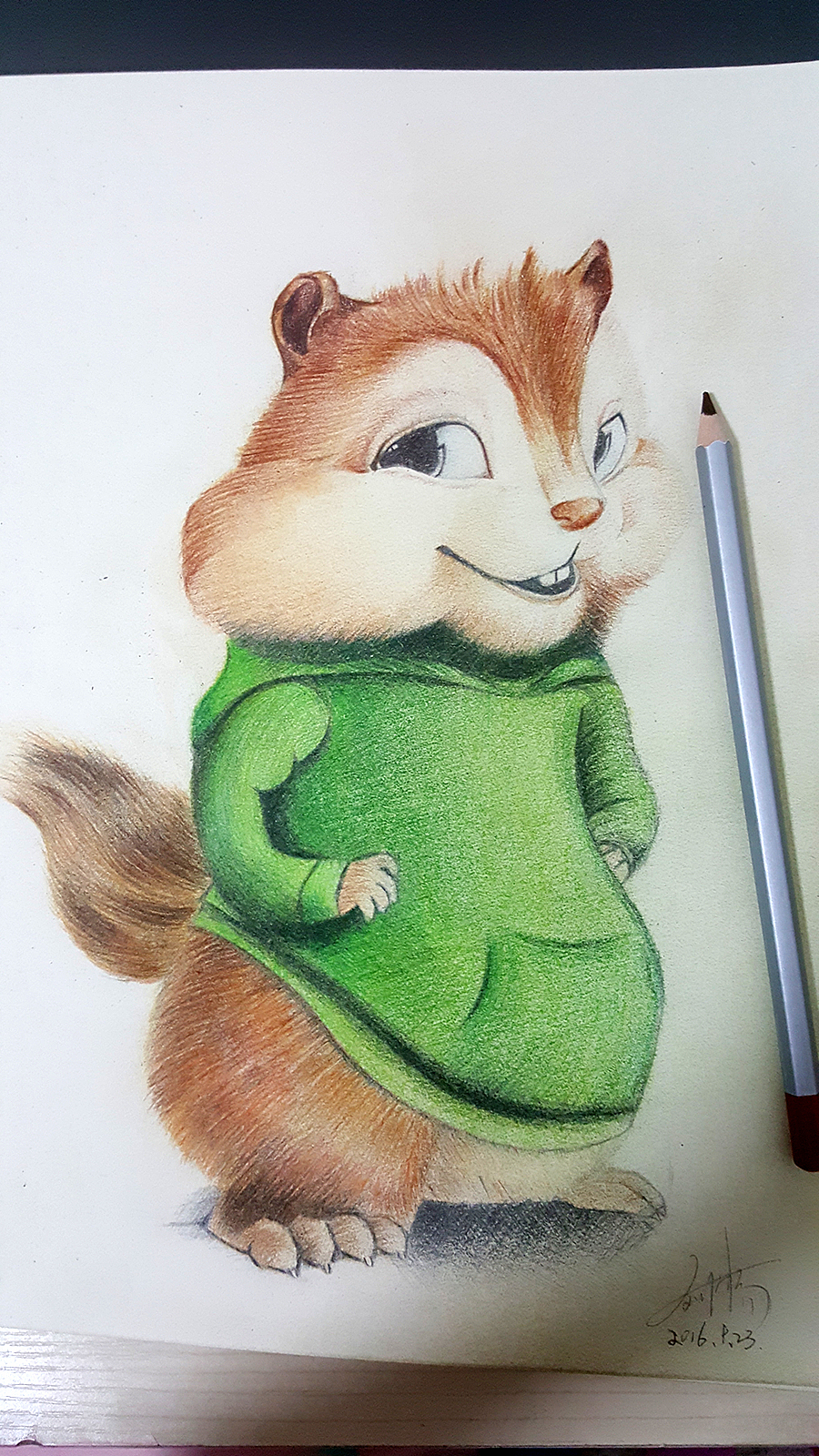 彩铅松鼠