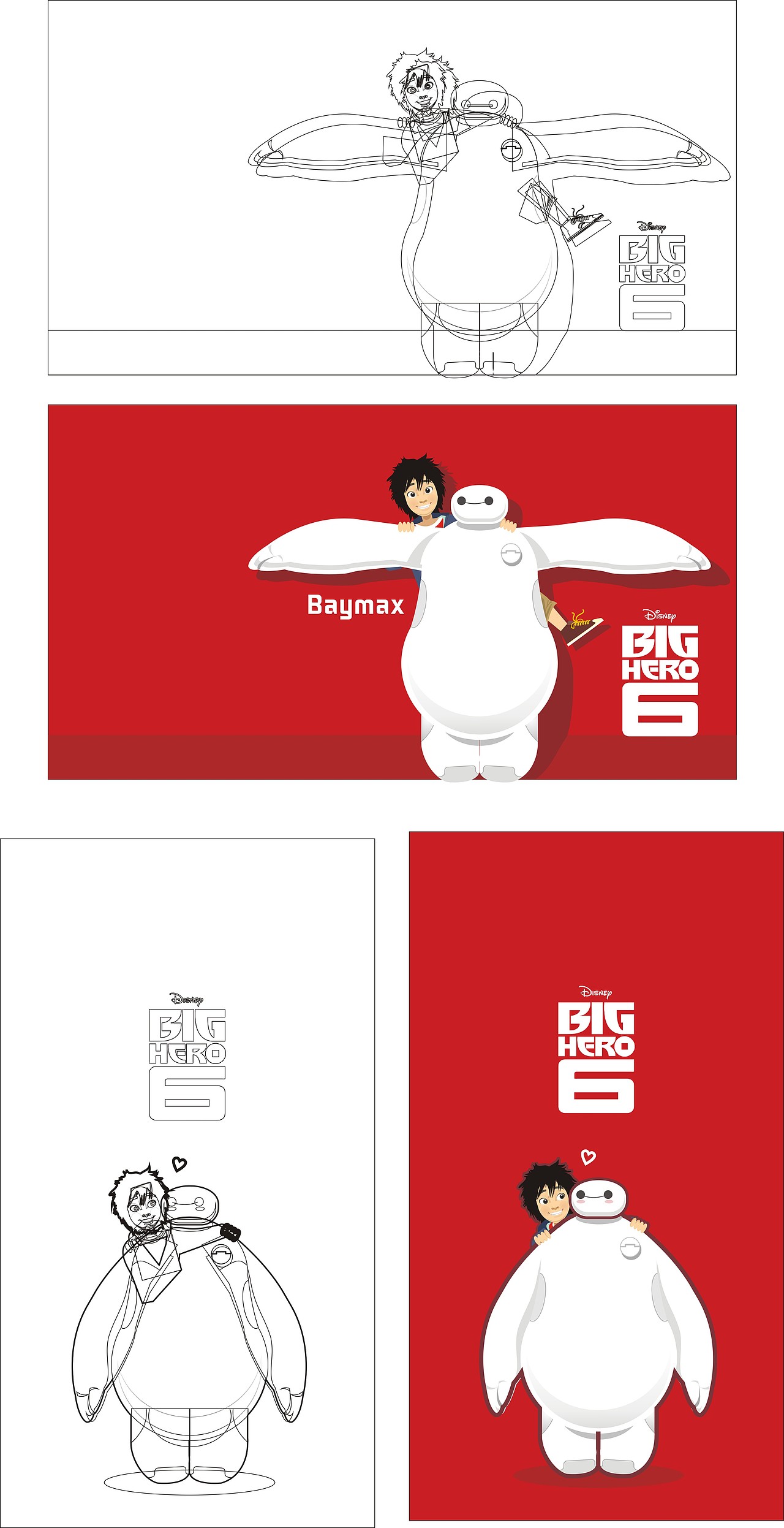 自己做两张Baymax壁纸玩玩（图ZMjUzNTQzMzY=） - 艺术插画 - 站酷设计师二手画笔原创素材 - 站酷ZCOOL