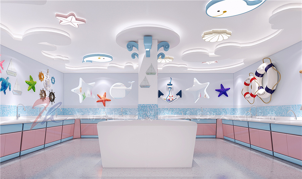 周口太康婴幼儿游泳馆设计案例效果图【天恒装饰】