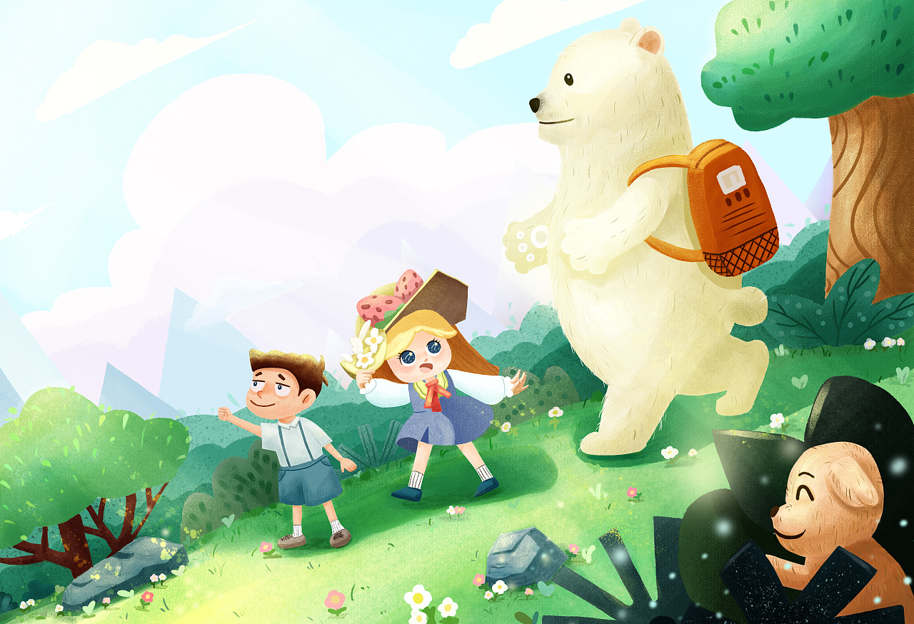 春游|插画|儿童插画|花花开开 - 原创作品 - 站酷 (zcool)