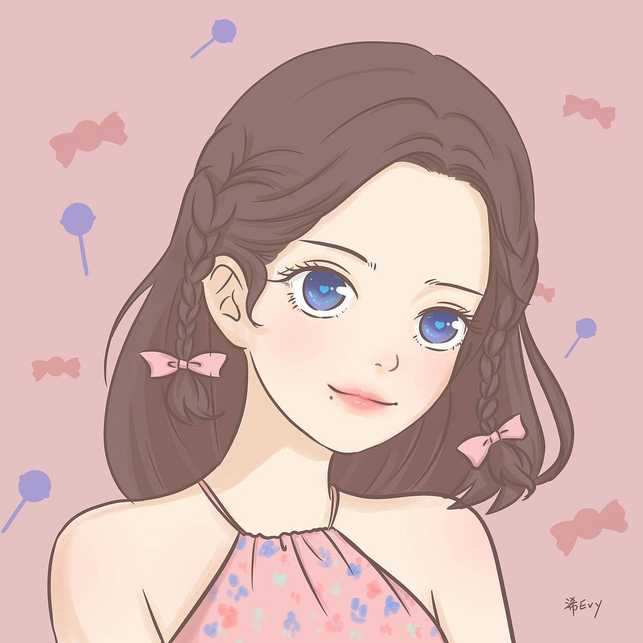 Q版头像二（图ZMTk2NjQyMzg0） - 艺术插画 - 站酷设计师浠evy原创素材 - 站酷ZCOOL