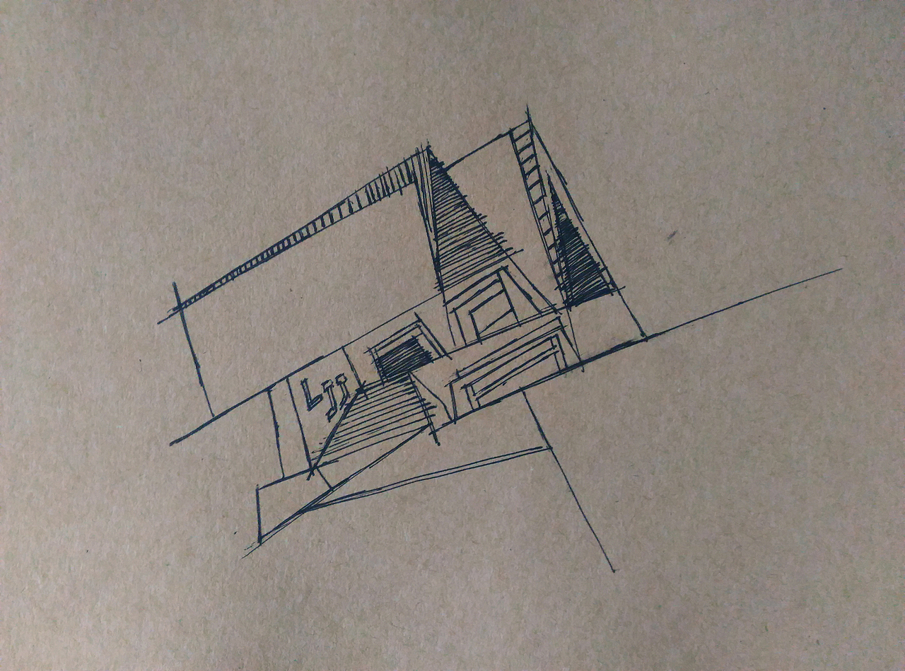 《此--流--深--伍》是对生活状态一种挖掘,通过多样的印象,使得笔与纸之间的痕迹无所追踪。