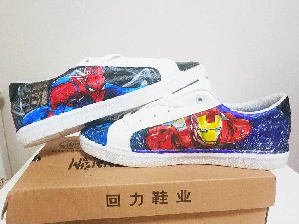 人非大神，初次尝试彩绘，为了“妇联”们（图ZMTYxMjYyNjYw） - 鞋履设计 - 站酷设计师woyao3ni原创素材 - 站酷ZCOOL