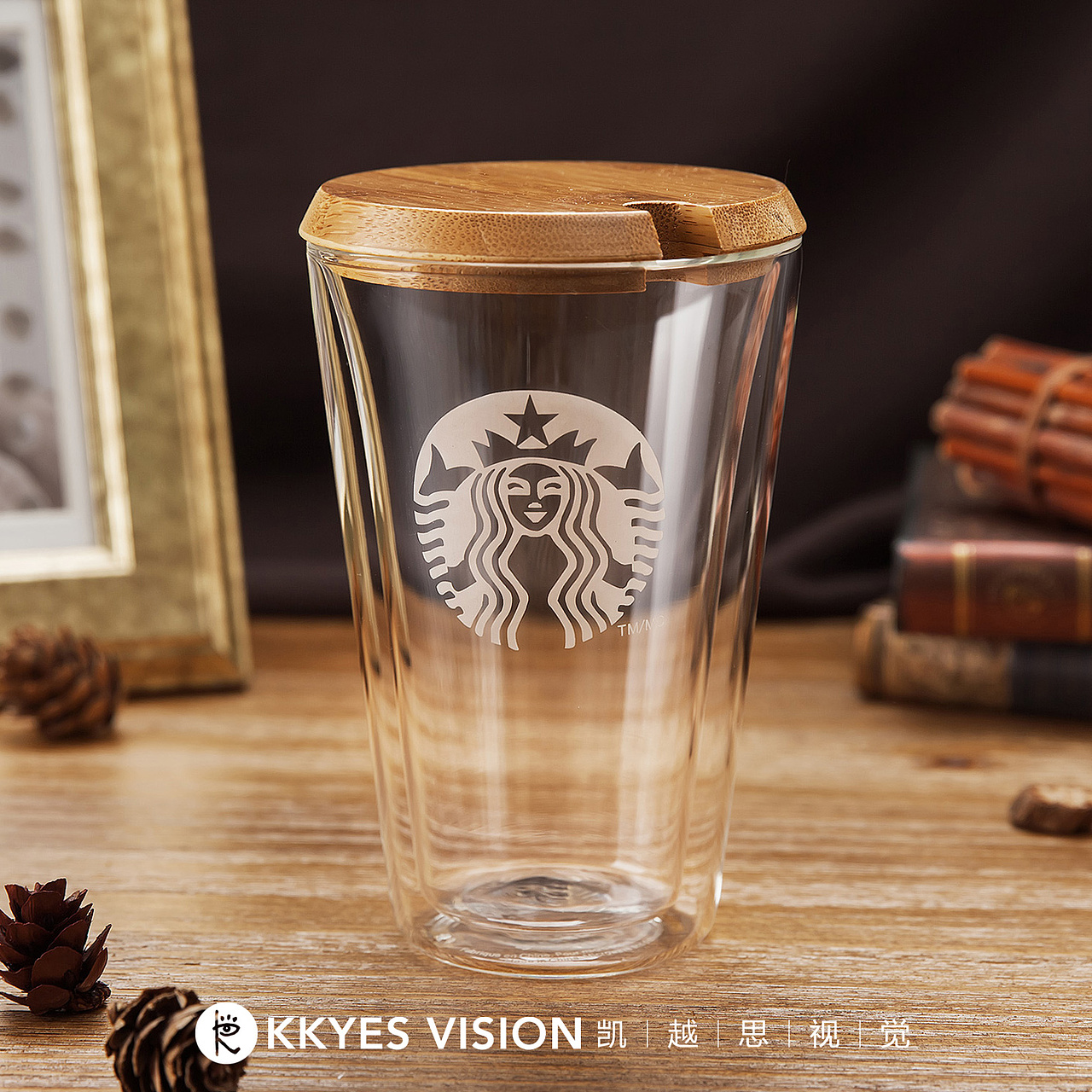 星巴克咖啡杯 双层玻璃杯 水杯 茶杯 杯子 静物拍摄产品图片摄影