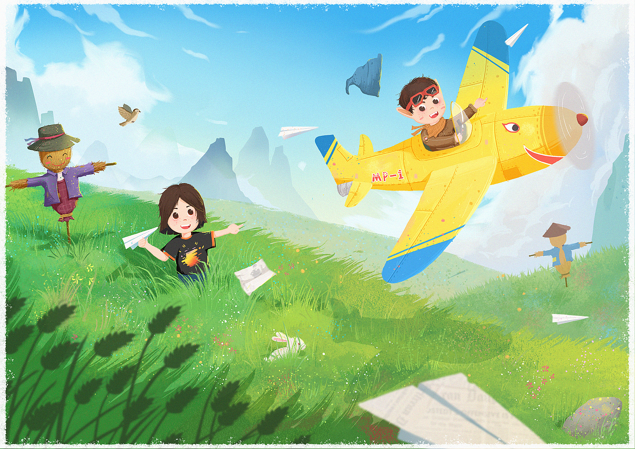 【夏】小扇引微凉，悠悠夏日长（图ZMjcxMzMxMjA0） - 儿童插画 - 站酷设计师王晟良原创素材 - 站酷ZCOOL