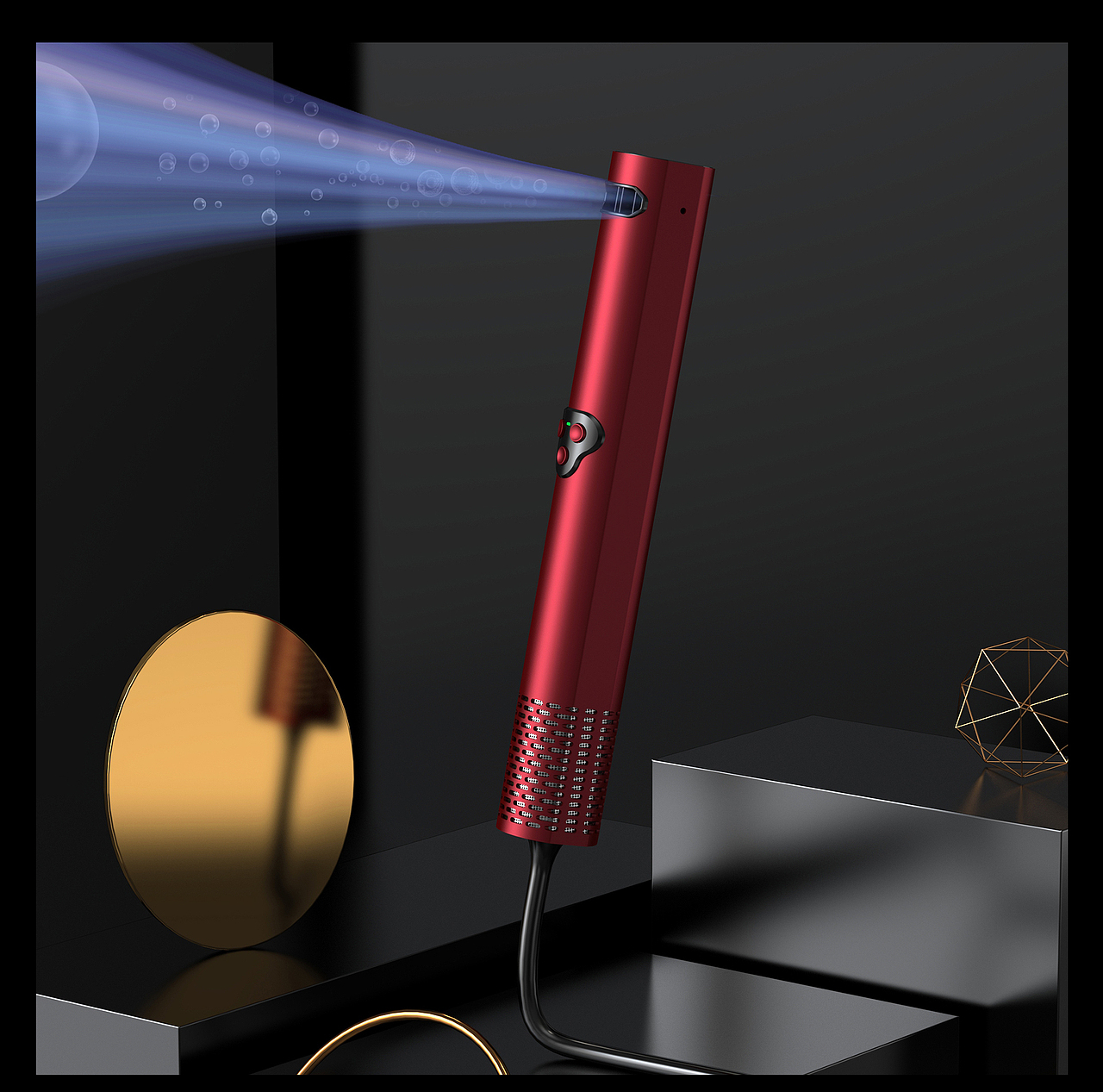 电吹风渲染（图ZMjc1NTY2NjY4） - 生活用品 - 站酷设计师阿酱i原创素材 - 站酷ZCOOL