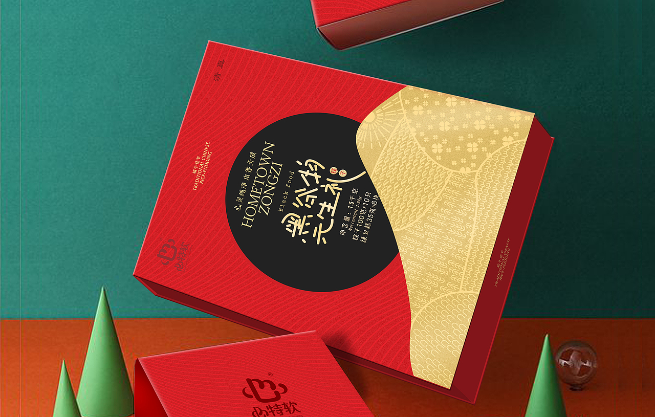 心特软 端午粽子礼盒 包装设计（图ZMjA4MzQ1MDE2） - 包装 - 站酷设计师西牛角原创素材 - 站酷ZCOOL