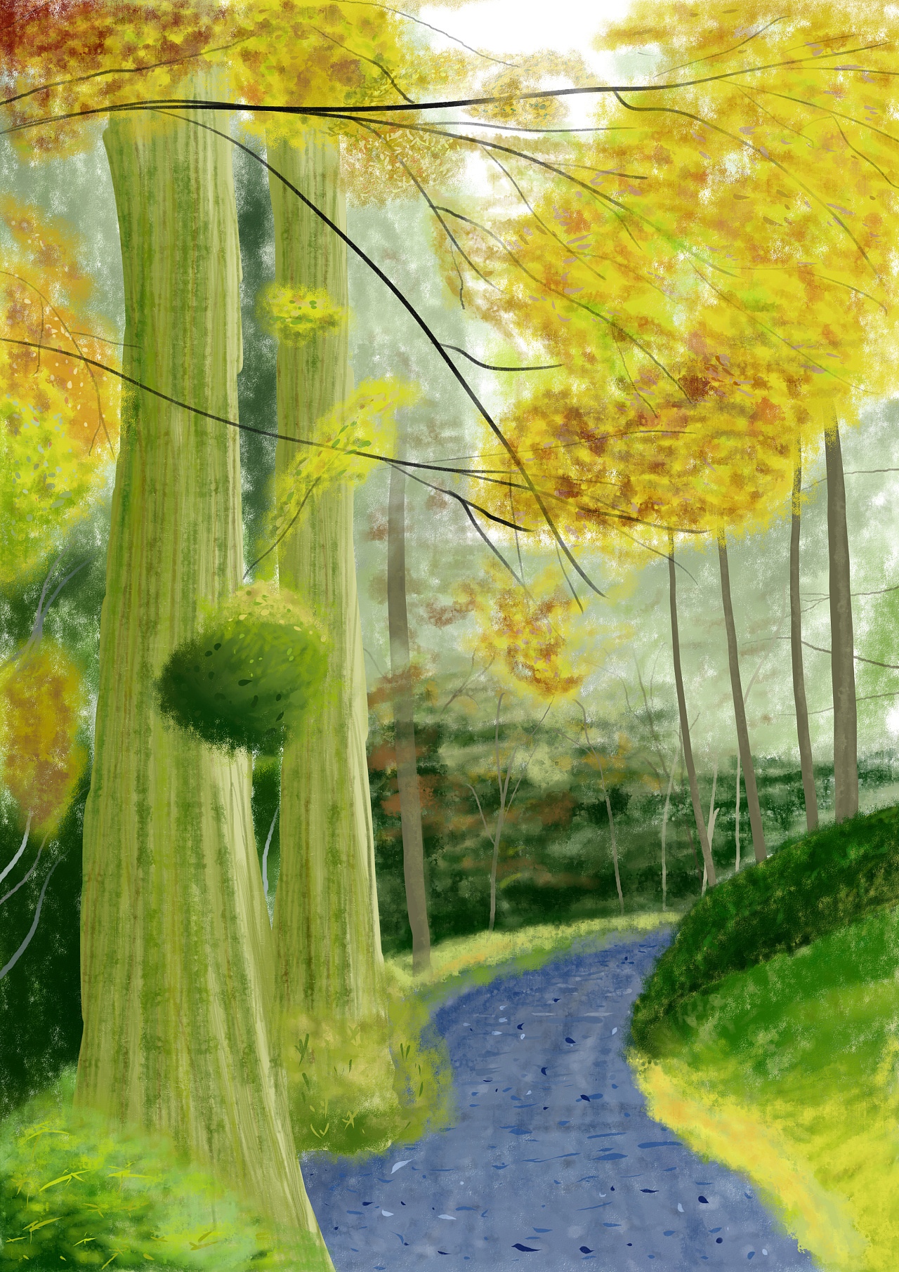 一条小路|插画|创作习作|z57168017 - 原创作品 - 站酷 (zcool)