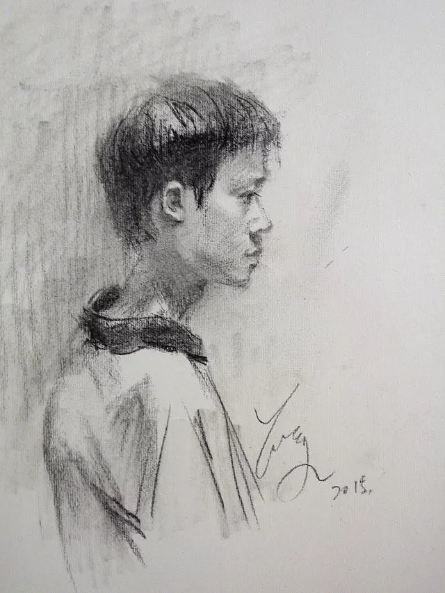 速写人物写生铅笔炭笔