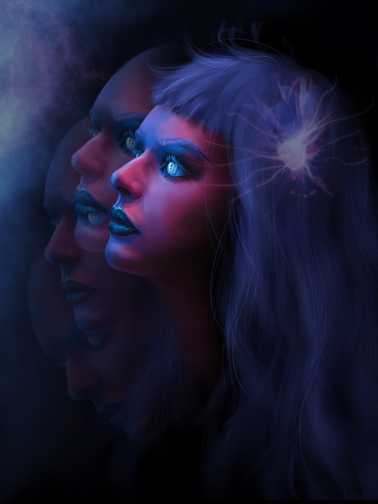 赛博朋克系列插画及衍生品设计