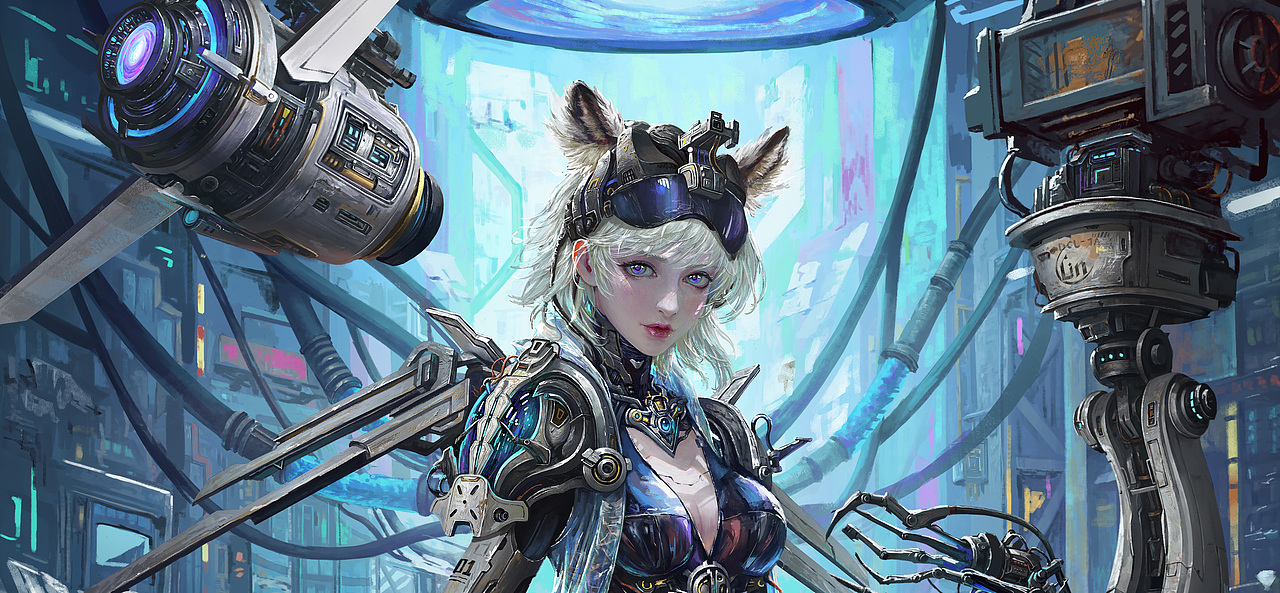 机械师-Amaya(艾弥夜）（图ZMjQ5MjU0Mzg4） - 游戏原画 - 站酷设计师lin境月原创素材 - 站酷ZCOOL