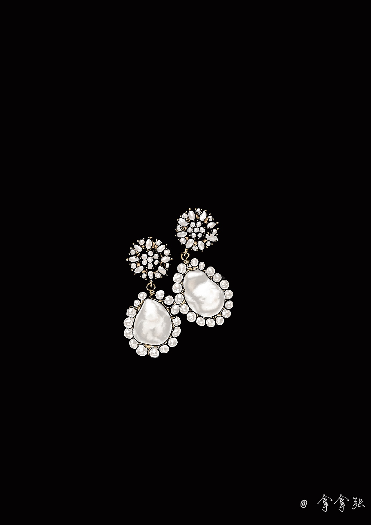 珍珠耳环|插画|创作习作|张拿拿 - 原创作品 - 站酷 (zcool)