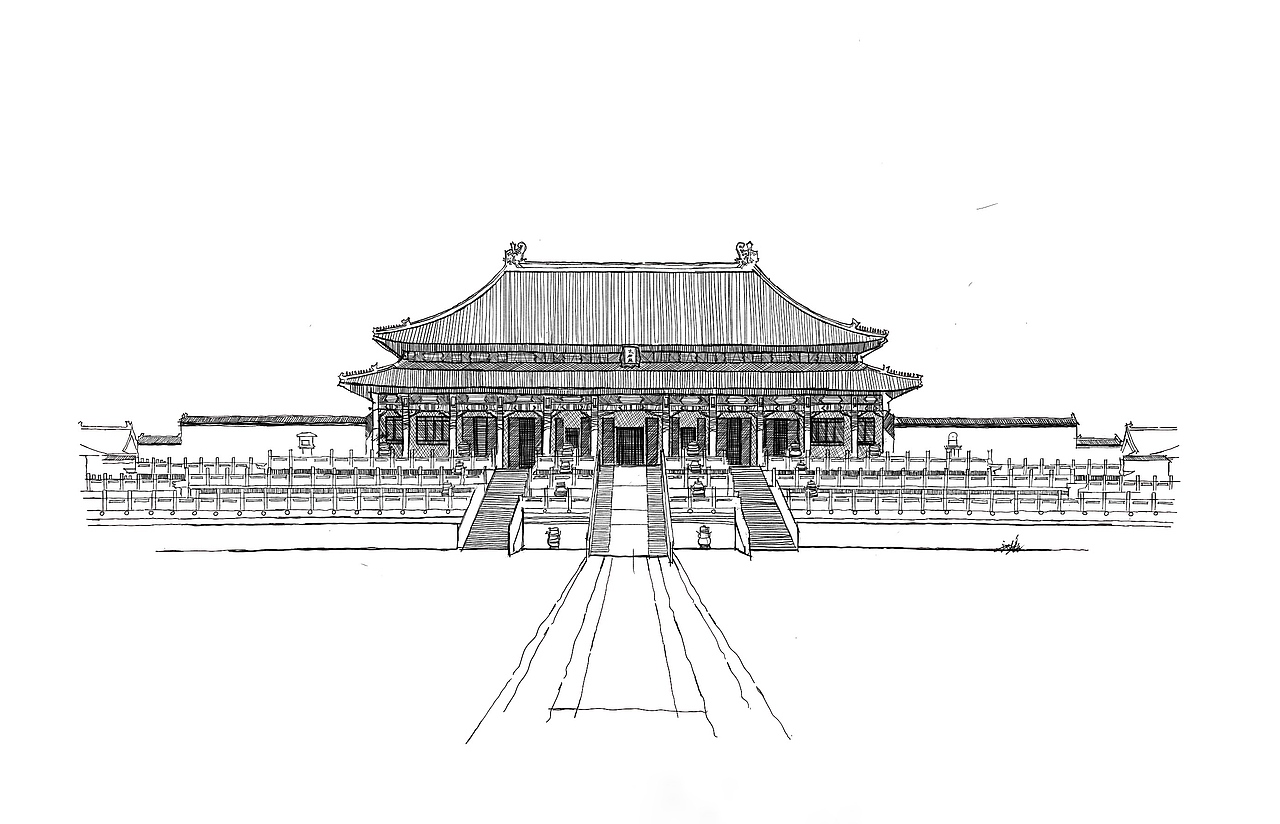 故宫太和殿手绘绘画艺术创作时间2020/07/28毕设0添加表情喜欢ta的