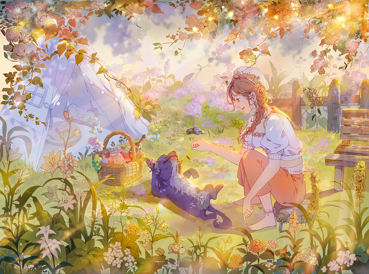 温暖的小狗|插画|艺术插画|也林yolin - 原创作品 - 站酷 (zcool)