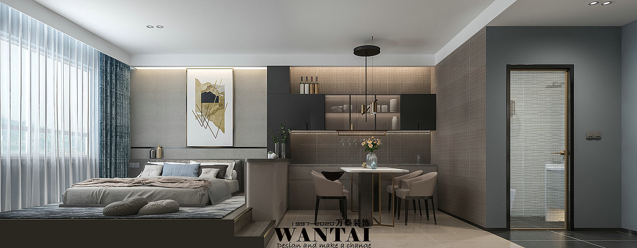 公寓装修:兖州百丰大厦36平公摊设计方案