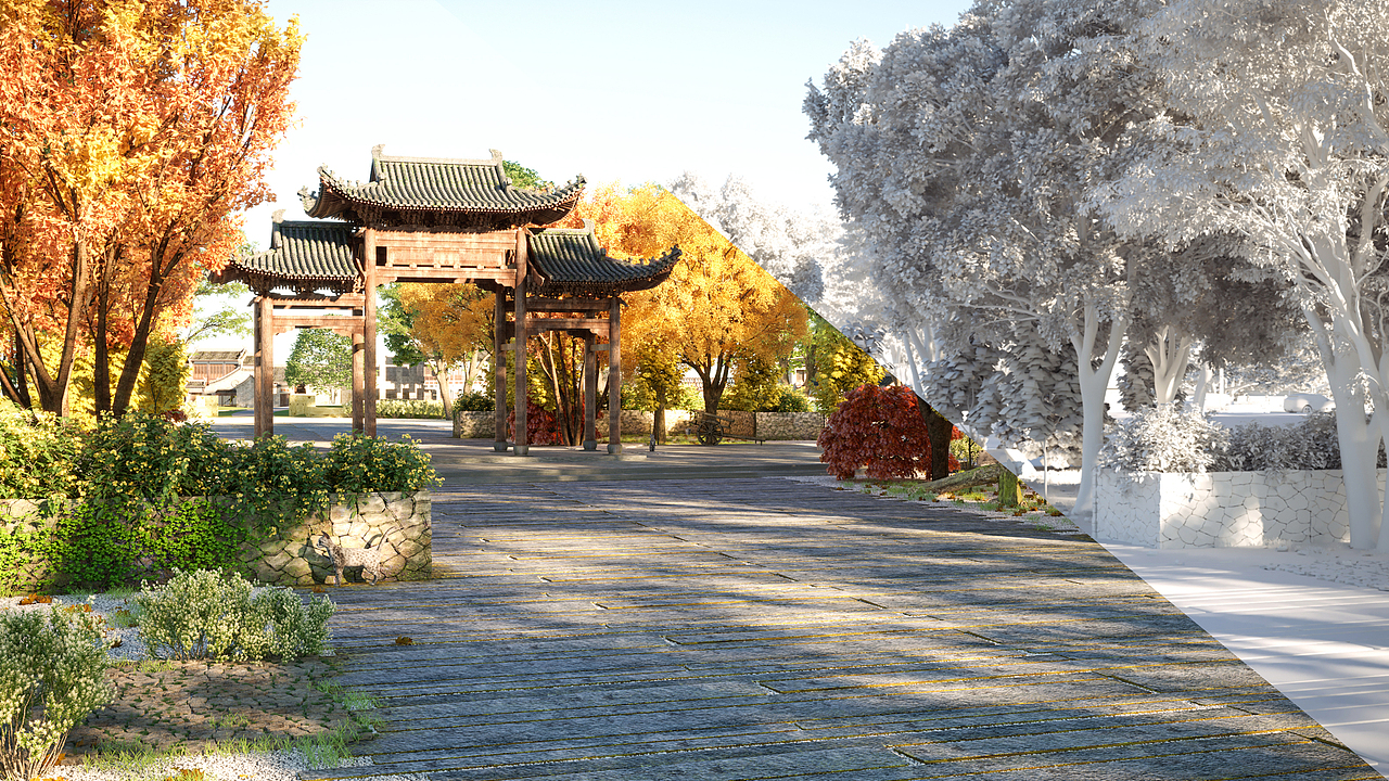 旅游村景观提升效果图——续（图ZMTIxMDA4Mjg4） - 景观设计 - 站酷设计师中加睿吉设计曹欹原创素材 - 站酷ZCOOL