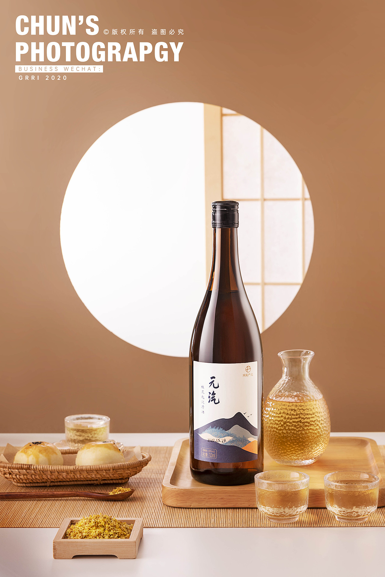 清酒拍摄 |酒水摄影-桂花起泡清酒x万有引力摄影（图ZMjM1MDYwMDU2） - 产品摄影 - 站酷设计师摄影师春生说原创素材 - 站酷ZCOOL