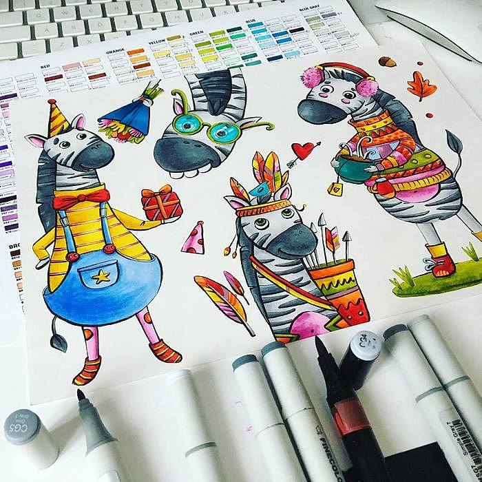 马克笔上色练习（图ZMjA1MTk4MTM2） - 其他 - 站酷设计师鹏程教育原创素材 - 站酷ZCOOL