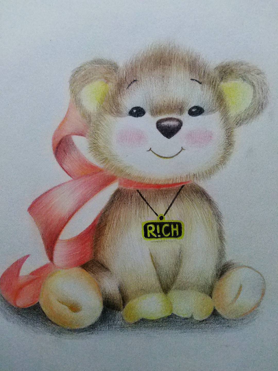 手绘  小熊  熊先生