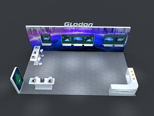 展会展位展台展览3d效果图设计制作