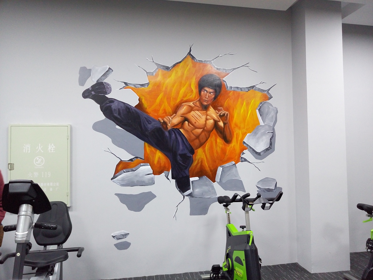 健身房涂鸦 健身房墙绘 健身馆壁画 健身馆彩绘-广州壹家艺术有限公司