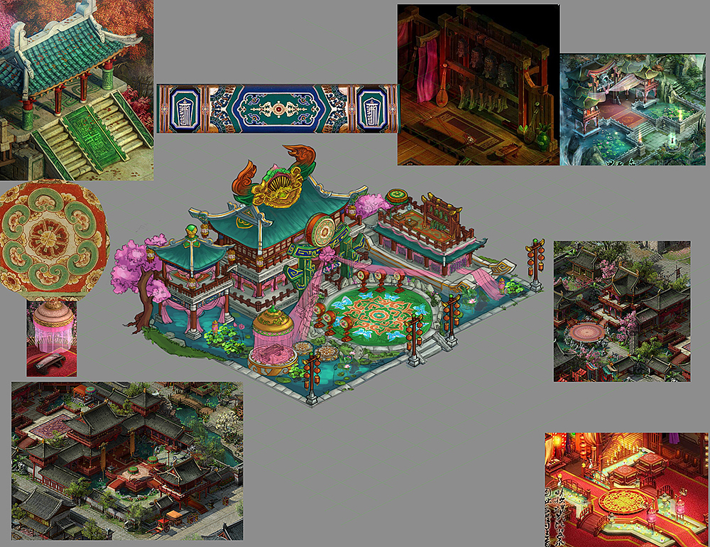 页游场景建筑设计