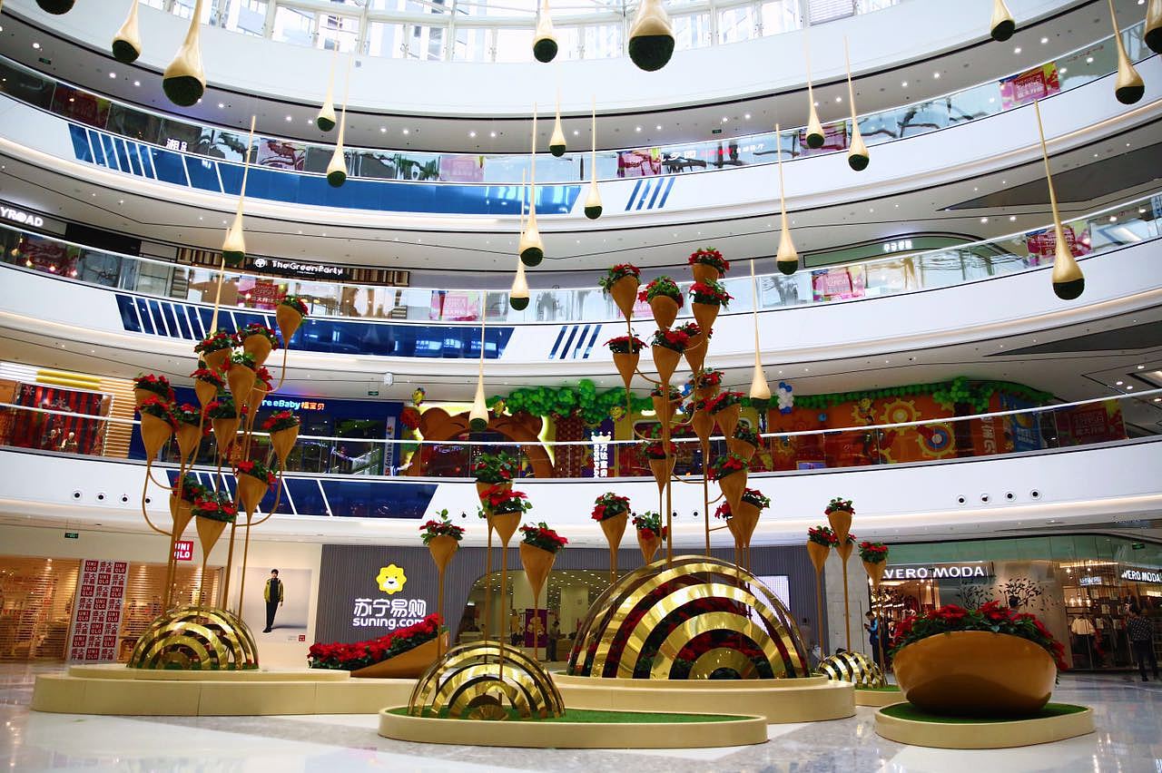 玻璃钢水滴道具商业空间装饰