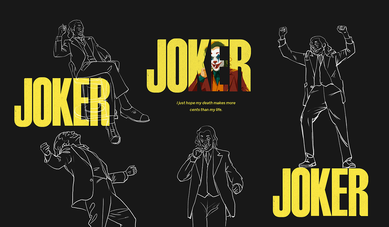 人物插画练习-JOKER（图ZMTg2MDEyNzE2） - 海报 - 站酷设计师倩JadeZhang原创素材 - 站酷ZCOOL