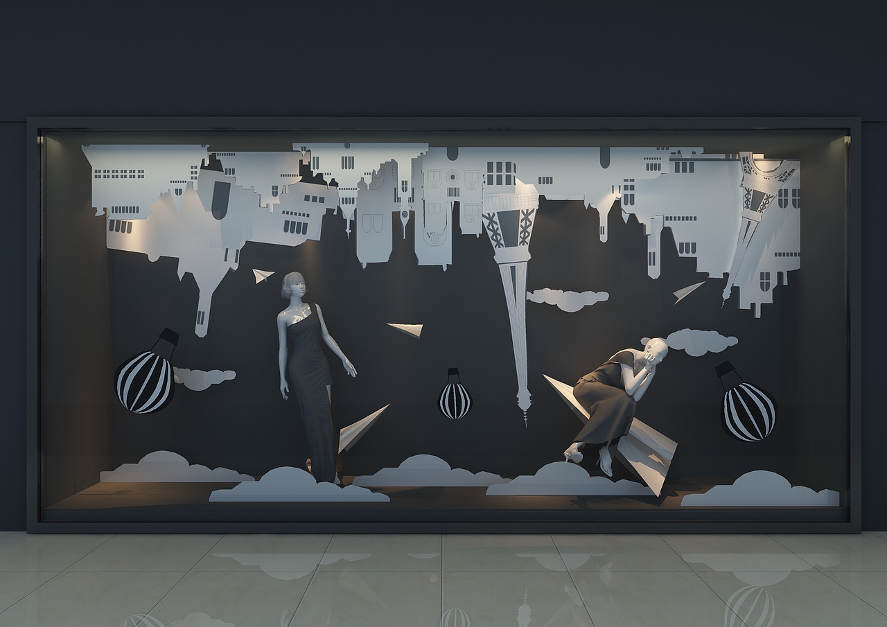橱窗设计3D建模（图ZOTkyOTI5ODQ=） - 场景 - 站酷设计师XH先生的外卖原创素材 - 站酷ZCOOL