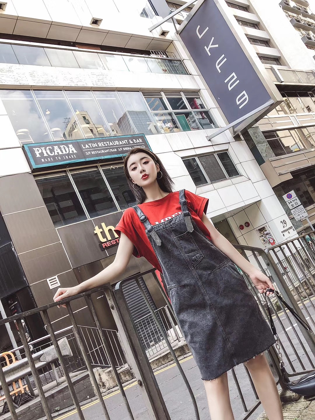 模特希文 香港旅 拍背带裤拍摄 牛仔裤拍摄 短裤拍摄