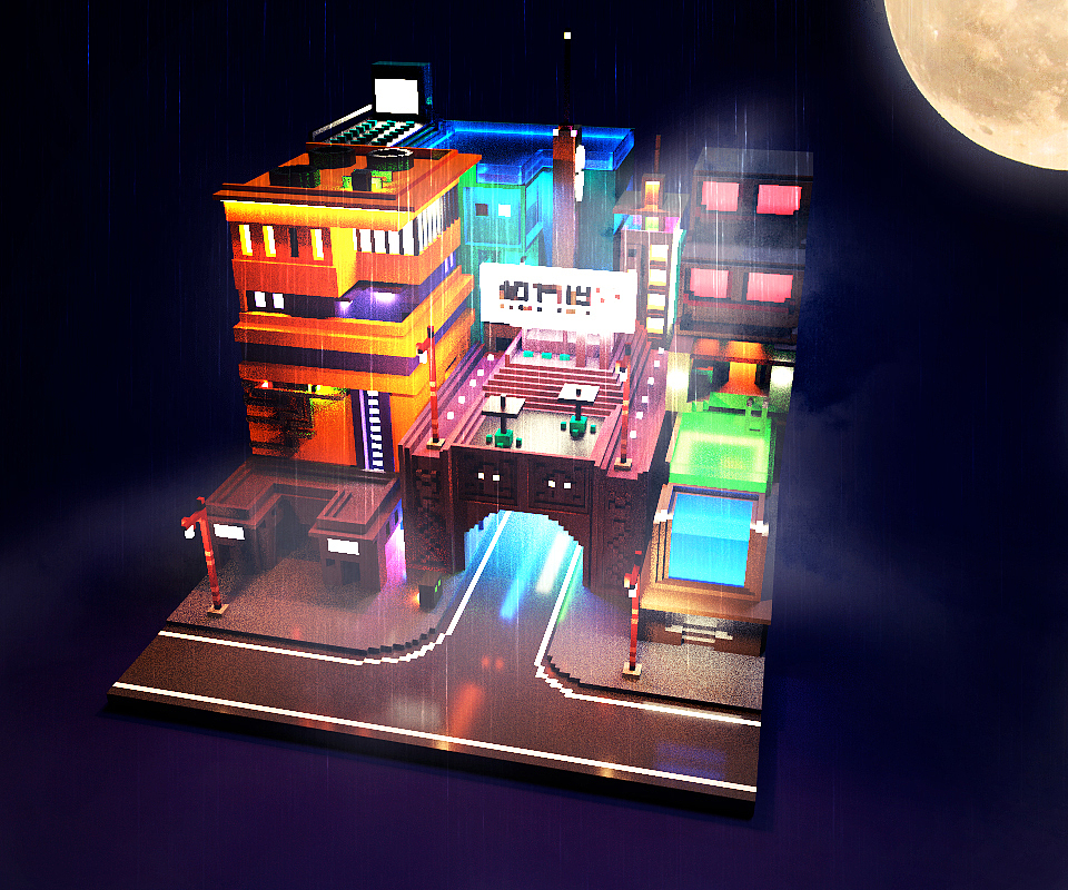 Magicavoxel三维建模渲染练习（图ZMjQwODA0MzQ0） - 场景 - 站酷设计师simon222原创素材 - 站酷ZCOOL