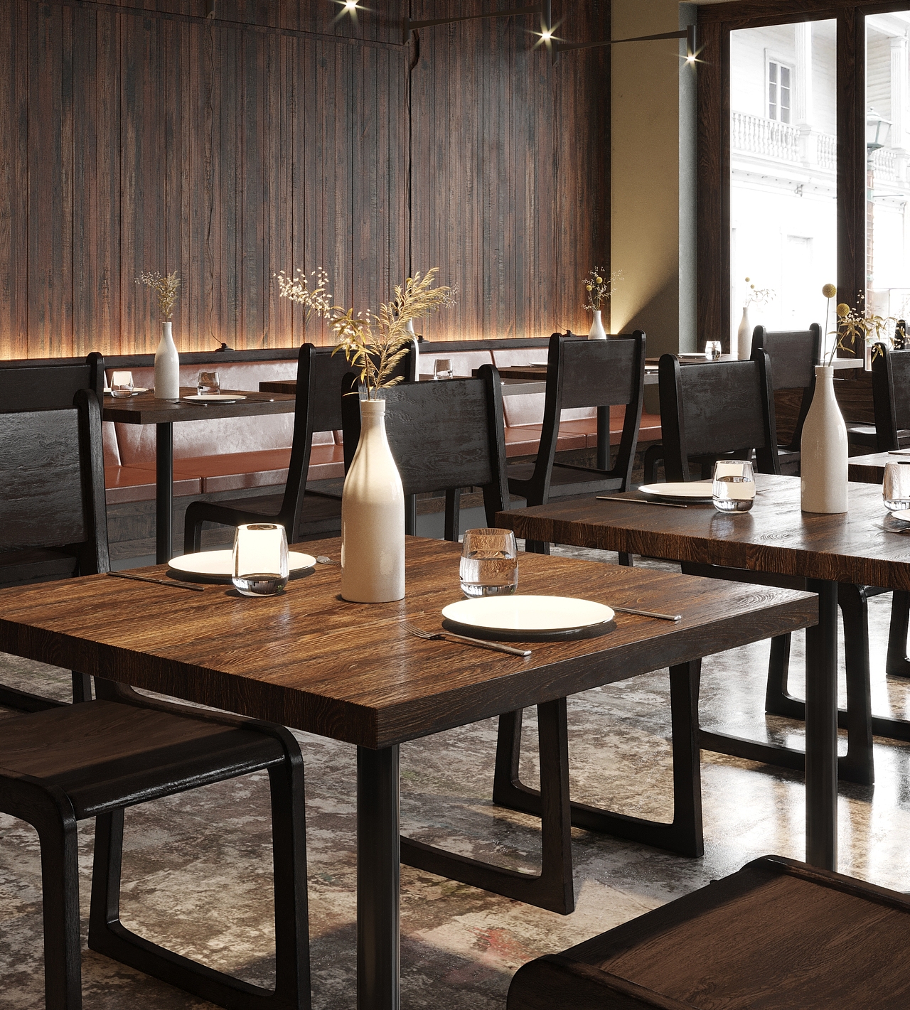 corona渲染-sr餐厅