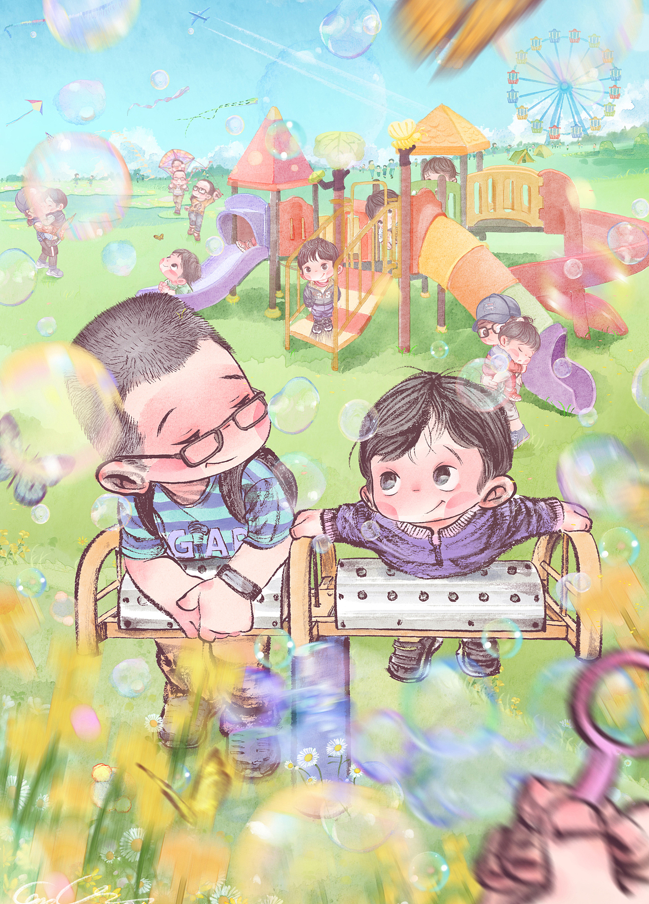 毛笔手绘ps淡彩