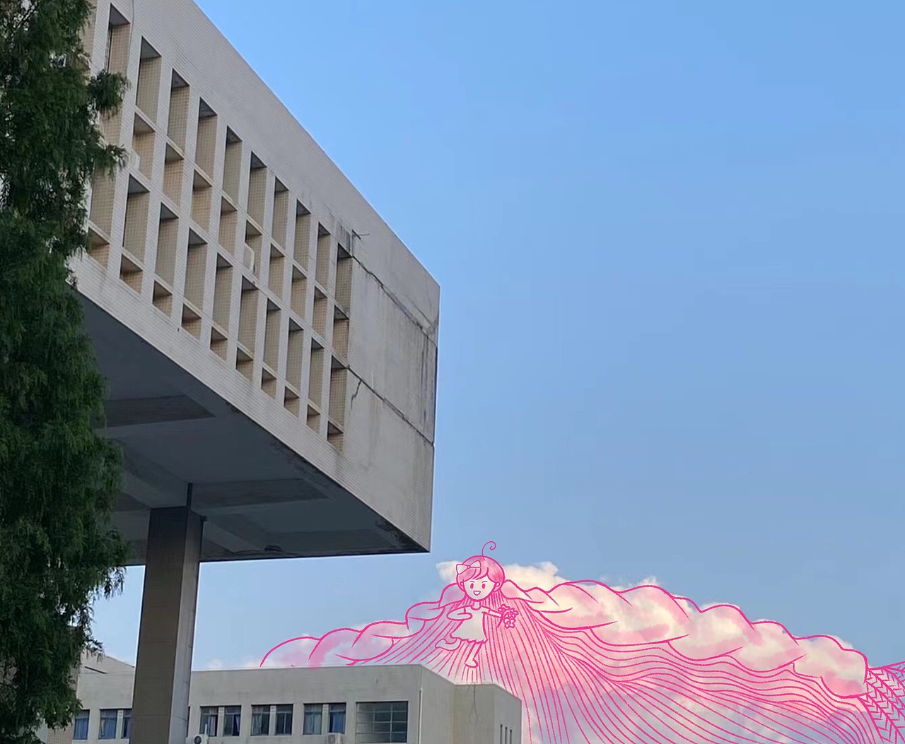 武漢的云（湖工大視角的云朵朵）（圖ZMjU1MDA3MDk2） - 新銳潮流插畫 - 站酷設(shè)計(jì)師黑狗阿凡達(dá)原創(chuàng)素材 - 站酷ZCOOL