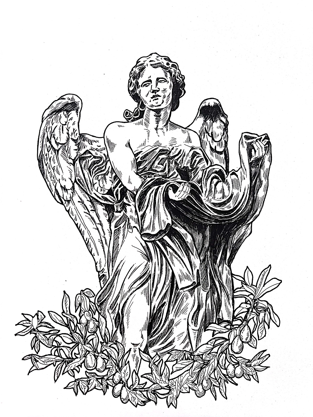 天使系列钢笔画（图ZMzE3NzcwMDA0） - 商业插画 - 站酷设计师苏苏的速写日记原创素材 - 站酷ZCOOL