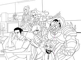 LOL的玩家图线稿