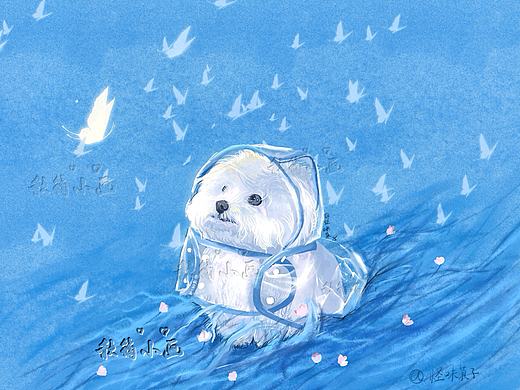 狗狗插画头像