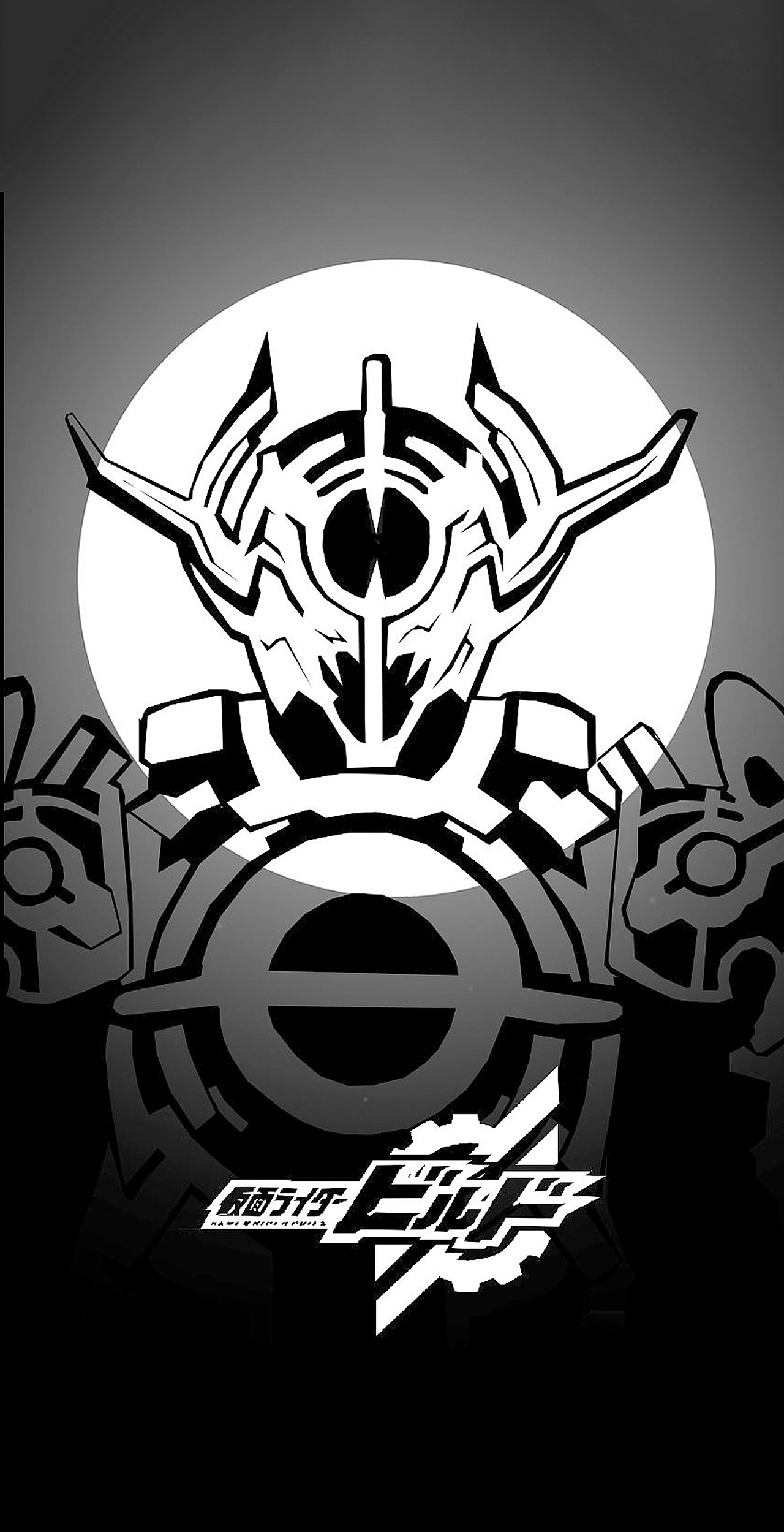 假面骑士黑白剪影