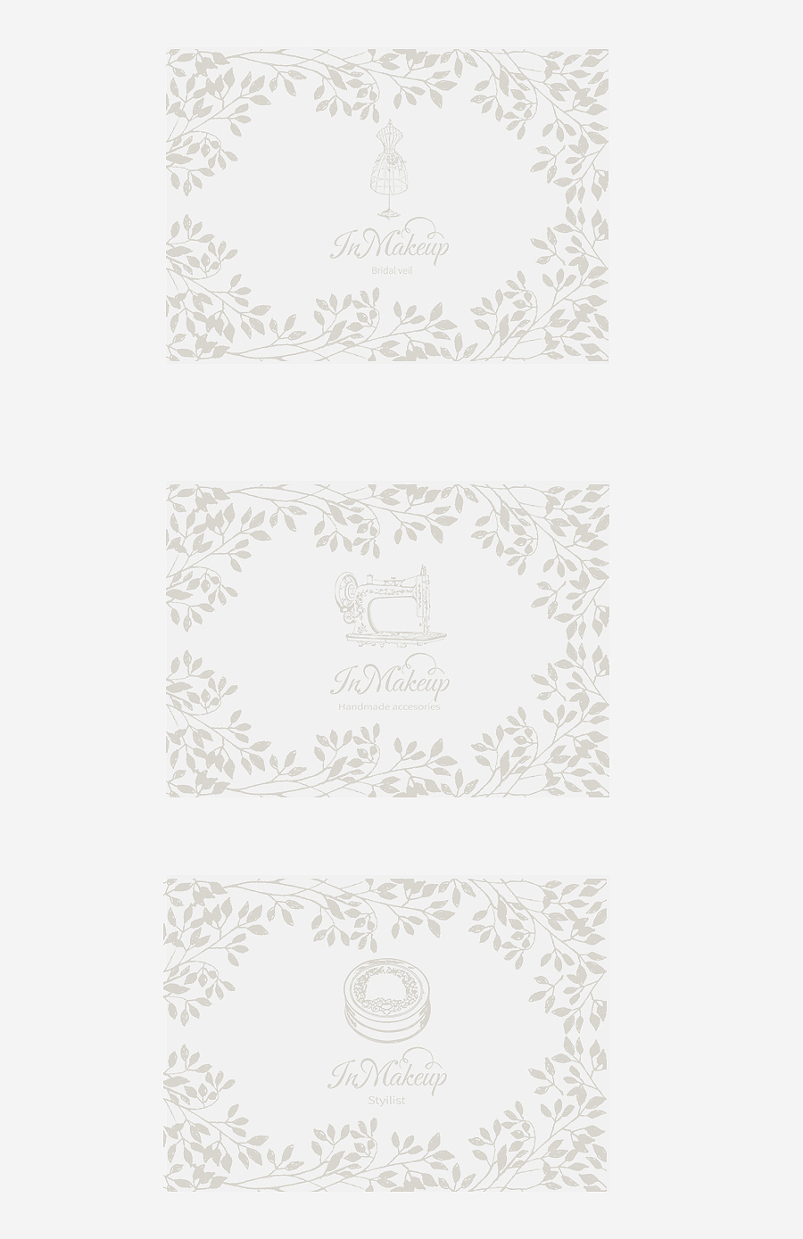 婚礼工作室 【in make up】 标志