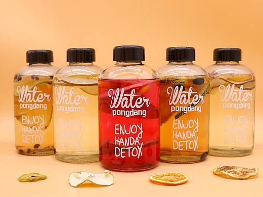 一组水果茶照片