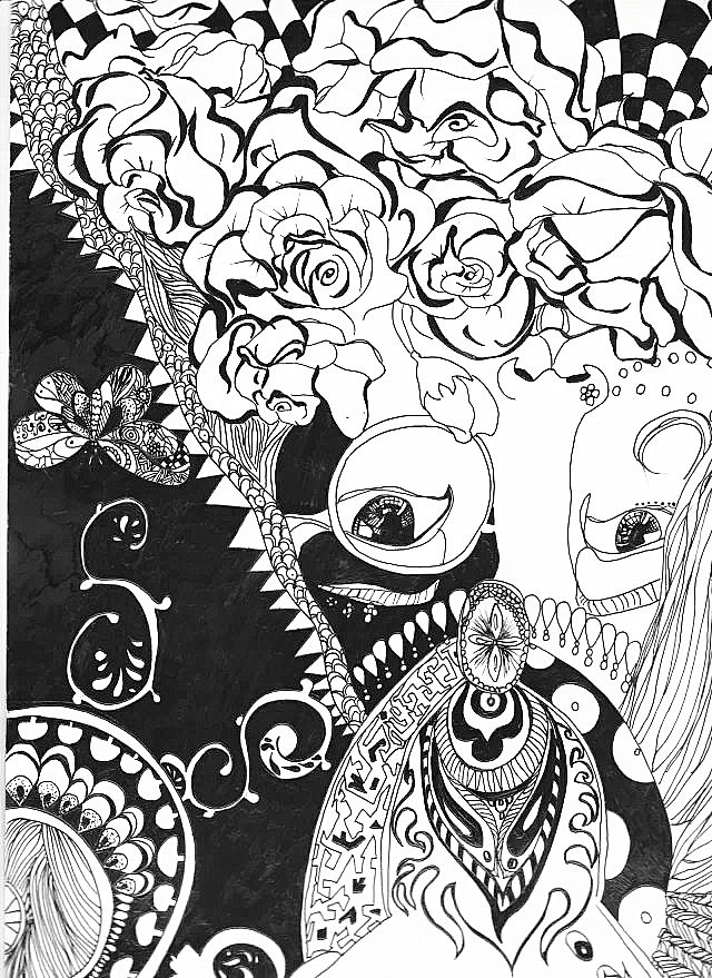 黑白装饰画|其他|其他|女字旁的娜 - 原创作品 - 站酷 (zcool)