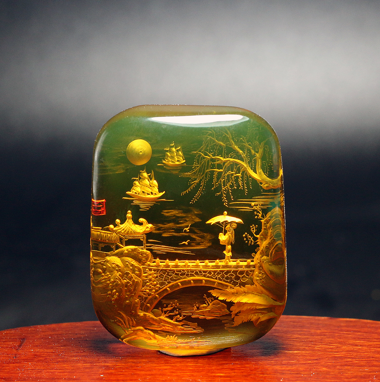 余贤国雕刻作品:烟雨江南