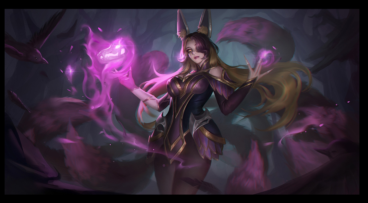 绘画教程英雄联盟阿狸同人头像绘制小教程