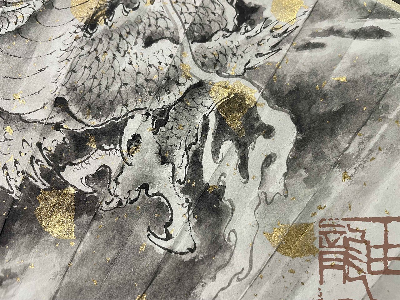 由龍#中华民族龙纹研究——扇面定制